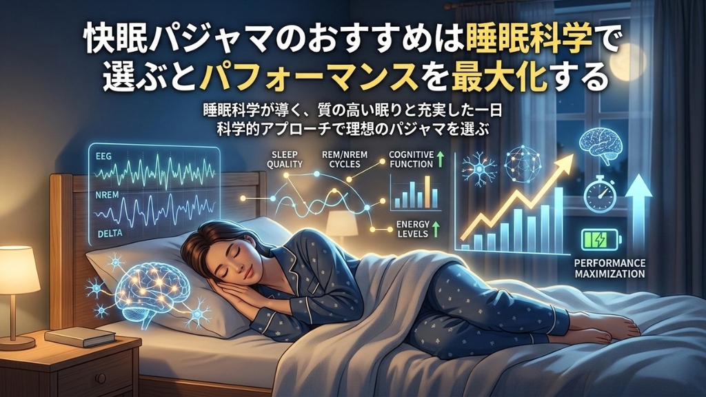快眠パジャマのおすすめは睡眠科学で選ぶとパフォーマンスを最大化する